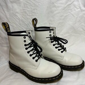 “The Original” Dr. Martens Women’s 1460 White Leather Lace Up Combat Boots